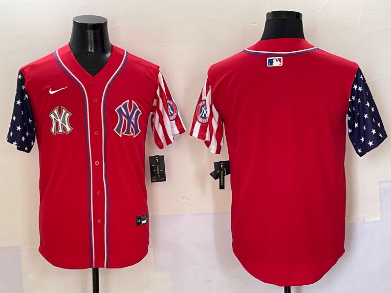 Men New York Yankees Blank Red a generation of national flags Jointly Name 2025 Nike MLB Jersey style 8->new york yankees->MLB Jersey